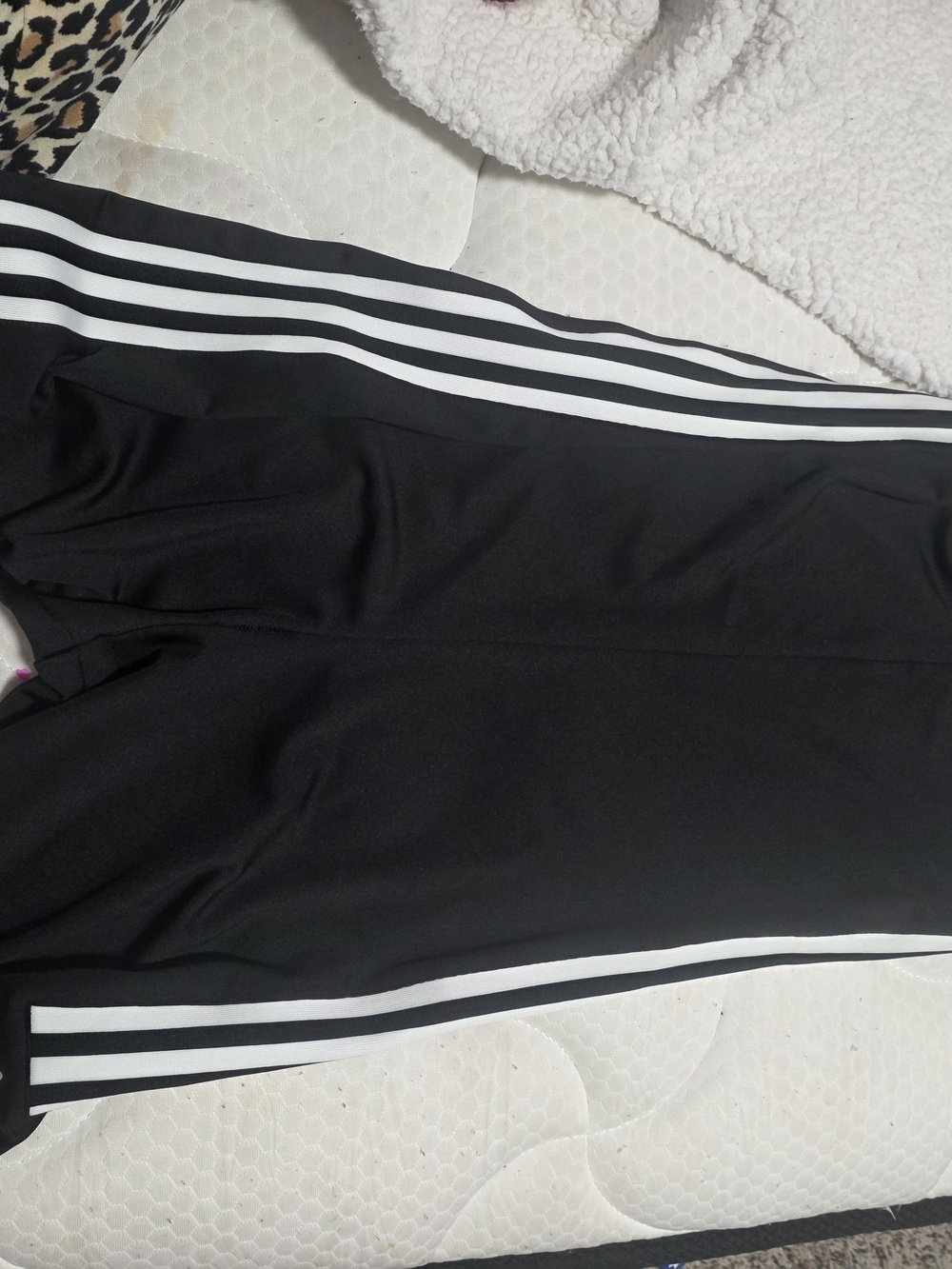 adidas Black Bomber Jacket with White Three-Stripe Detail